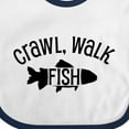 thumbnail image 4 of Inktastic Crawl, Walk Fish Boys or Girls Baby Bib, 4 of 4