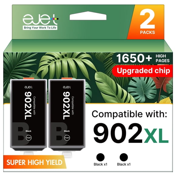 902XL Ink Cartridges for HP Printers Replacement for HP 902XL Ink Cartridges Combo Pack for HP 902XL Black Work with Officejet Pro 6978 6968 6970 697