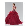 thumbnail image 4 of Women's Elizabeth K Beaded Illusion Ballgown With Bolero Gl2378 Champagne Goldish Beige Size XS, 4 of 5