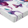 thumbnail image 2 of Ambesonne Butterfly Fitted Sheet, Watercolor Art Modern, Queen Size, Multicolor, 2 of 3