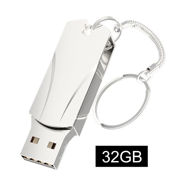 Metal Memory Stick Plug and Play Flash Disk Memory Stick dispositivo de almacenamiento externo (32 GB plateado) Tmvgtek Para estrenar