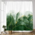 thumbnail image 2 of Marble Shower Curtain Ombre Green Gold Modern Bathroom Art Decor Emerald Green & Golden Fabric Waterproof Polyester Elevate Your Bathroom with Luxurious Style (72"x72), 2 of 6