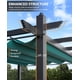 thumbnail image 2 of Pérgola retráctil exterior de 10x10 pies con toldo y malla lateral, pérgola de aluminio gris mejorada, pabellón moderno para patio y terraza, 2 of 6