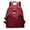 Red, variant on Backpack Women Fashion Trend Street Polyester Cloth Bag Schoolbag Travel Daypack Water Repellent Multiple Compartments Black Khaki Red