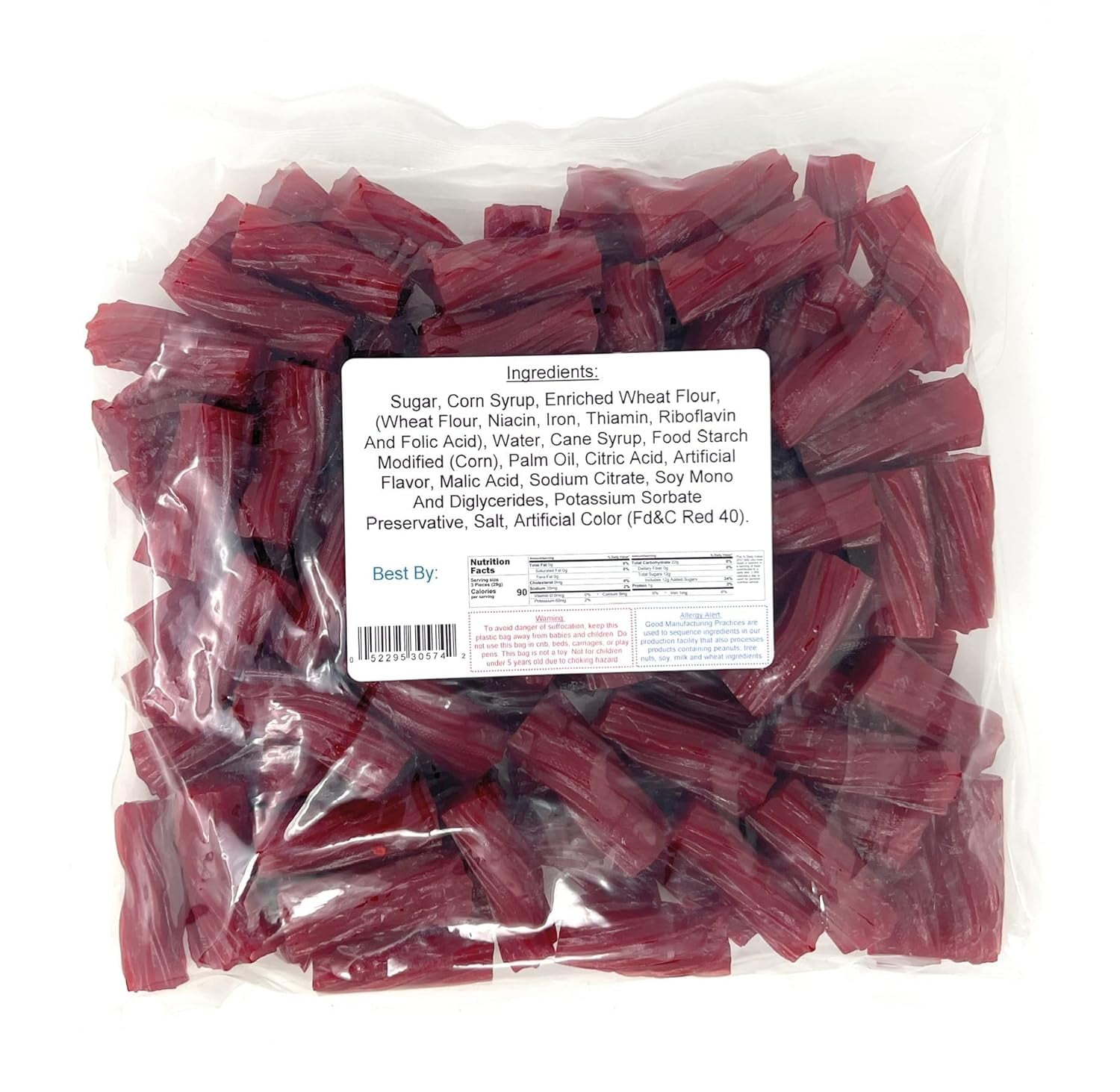 YANKEETRADERS® Australian Style Red Strawberry Licorice, 2 lbs.
