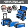 thumbnail image 3 of Big Red  Stackable Rolling Tool Box/Chest/Cabinet with Drawerd and Wheels for Garage Workshop,Blue,W305ABDU, 3 of 5