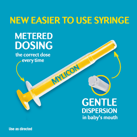 Infants' Mylicon Gas Relief Drops & Syringe, Dye Free, 0.5 fl oz