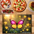thumbnail image 2 of Joocar Butterfly Heart Glow Design Linen Table Mats Set Of 4 For Home Kitchen Table Decor 12x18 inch, 2 of 5
