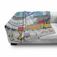 thumbnail image 3 of Airport Soft Flannel Fleece Throw Blanket, Transportation Cartoon Composition of Loading Freight Containers in Cargo Plane, Cozy Plush for Indoor and Outdoor Use, 70" x 90", Multicolor, by Ambesonne, 3 of 6