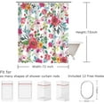 thumbnail image 3 of Floral Shower Curtain for Bathroom Flower Shower Curtain Watercolor Girls Shower Curtains Flowered Shower Curtain with Hooks Pink Floral Bathroom Decor Pink Shower Curtain, 72" W x 72" H, 3 of 6