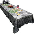 thumbnail image 5 of Hovilon Halloween Lace Tablecloth 1pcs,Spider Web Tablecloth&Runner,Black Lace Fabric Table Cloths, Spooky Table Cover,Rectangle Tables Parties Gothic Scary Nights Decorations (48x96 Inch), 5 of 8