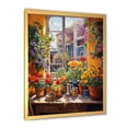 thumbnail image 2 of Designart "Summer Flowers from Farmhouse Windows IV" Floral Framed Wall Art - Traditional Yellow Window Living Room Framed Canvas Art, 2 of 6