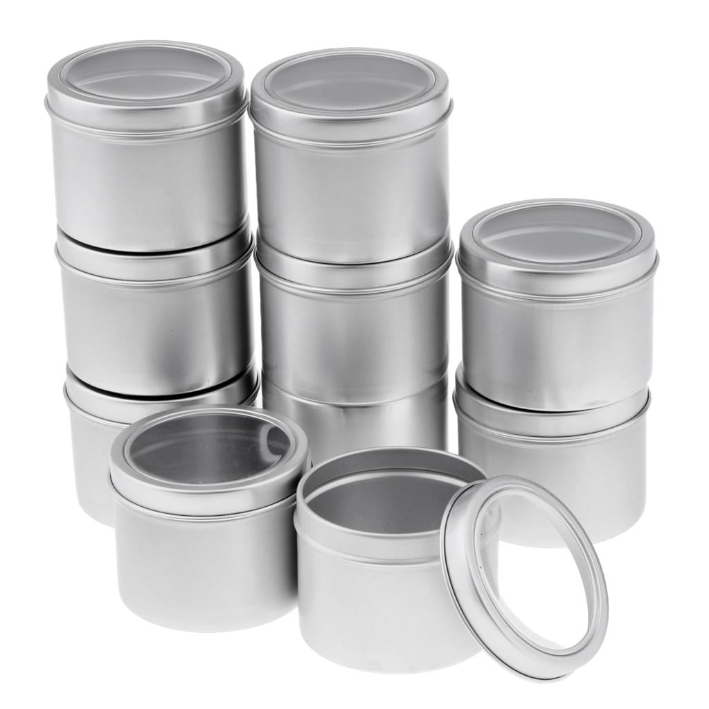 LIYAR 8 Ounce Aluminum Metal Tin 14 Pack Metal Containers Round Candle Jars  Bulk Empty Cans with Screw Lid for Candles, Arts & Crafts,Storage &  More (Pastel Orange)
