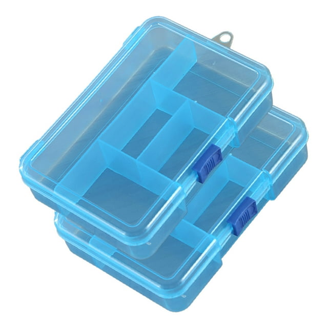 2 Pcs Adjustable Small Removable Clear Plastic Jewelry Organizer Divider Storage Box Jewelry Earring Tool Containers