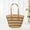 Coffee, variant on Woven Shoulder Bag Stylish Straw Tote Handbag for Women Lightweight Beach Purse Everyday