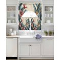 thumbnail image 3 of Tropical Plant Swag Curtains for Living Room/Bedroom Windows, Summer Botanical Palm Leaves Floral Kitchen Curtains and Valances Set 36 Inch Length, Light Filtering Swags Valance Curtain Panels, 3 of 5