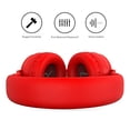 thumbnail image 3 of Puro Sound Labs PuroBasic Auriculares con cable con limitación de volumen para niños, diadema plegable y ajustable con micrófono, compatibles con teléfonos inteligentes, tabletas y PC, color rojo, 3 of 5