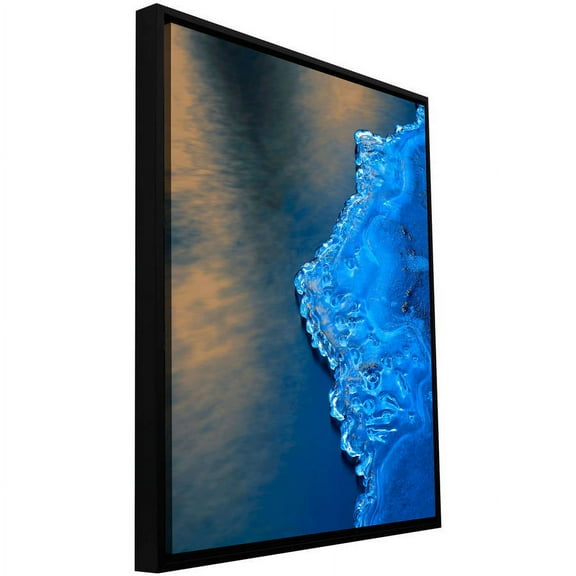 ArtWall Dean Uhlinger "Ice On The Merced Yosemite" Floater Framed Gallery-Wrapped Canvas
