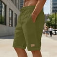 thumbnail image 5 of Gamivast Linen Shorts for Men Drawstring Elastic Waist Rolled Hem Shorts with Pockets Zip Relaxed Fit Mid Rise Shorts for Resort Days Casual Errands and Summer Outings, 5 of 6