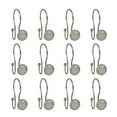thumbnail image 5 of Utopia Alley Shower Rings, Double Shower Curtain Hooks for Bathroom, Rust Resistant Shower Curtain Hooks Rings, Set of 12, Brushed Nickel, 5 of 10
