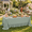 Light Green-11.4" x 10.6" (Rectangular)-1, variant on White Solid Color 4 Pack 90 x 132 Inch Ruffled Rectangular Polyester Tablecloth