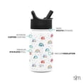 thumbnail image 2 of Botella de agua Simple Modern Summit Kids con tapa de pajita aislante, 2 of 8