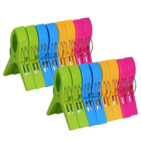 Pinzas para toallas ECROCY para sillas de playa, resistentes, paquete de 16