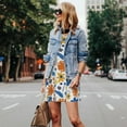 thumbnail image 4 of Naloa Flower Print Women's Summer Spring Casual Beach Sundress,Vacation Sleeveless Tank Crewneck Loose Dresses, 4 of 7
