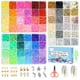 thumbnail image 1 of Kit para hacer pulseras Redtwo Clay Beads, 10000 unidades, 60 colores, 1 of 6
