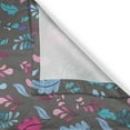 thumbnail image 3 of Ambesonne Nature Kitchen Curtains, Ornamental Leaves Plants, 55"x45", Blue Pink and Grey, 3 of 3