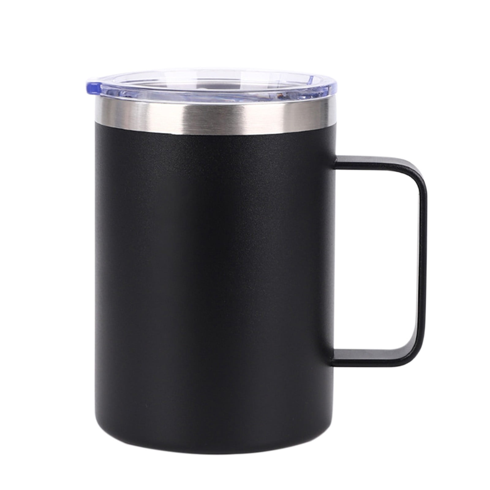 Coffee Mug with Lid,Insulated Tumbler with Handle,8 oz Stainless Steel Cup  for Home,Office,Camping,Thermal Insulation Outdoor Portable Comfortable  Handle Heat and Cold Available - Walmart.com