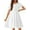 A White, variant on Arshiner Girl's Summer Dresses Ruffle Short Sleeve Swing Flowy Midi Casual Sundress with Pockets