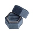 thumbnail image 1 of Caja para anillos de Boda Sunnimix Estuche para anillos hexagonal azul gris, 1 of 8