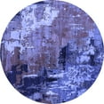 thumbnail image 1 of Ahgly Company Indoor Round Oriental Blue Industrial Area Rugs, 5' Round, 1 of 4