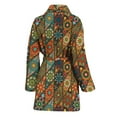 thumbnail image 2 of Indian Floral Patchwork Pattern Women Bathrobe One Size Univeral Fits, Indian Bohemian Floral Fashion Lightweight Plush Fleece Long Robe For Women, 2 of 3