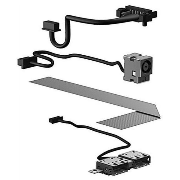 HP 683477-001 Cable kit - Includes battery connector cable, power connector cable, audio cable, and USB connector with cable