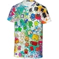 thumbnail image 2 of Boys Girls Battle for Dream Island Bfdi 3D Graphic T-Shirts Short Sleeve Tees Shirt for Kids, 2 of 7