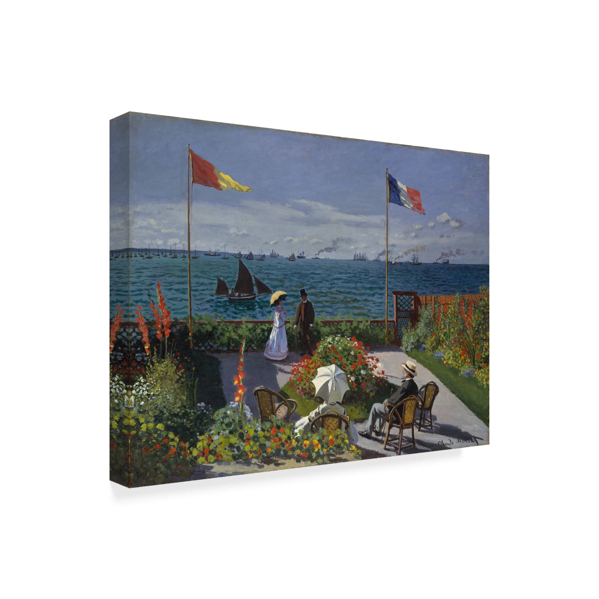 Trademark Fine Art 'Garden At Sainteadresse' Canvas Art by Claude Monet