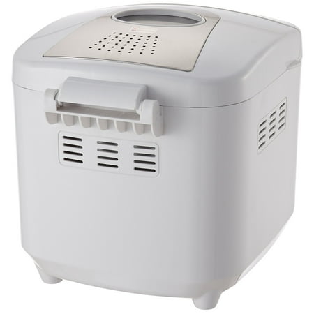 19-in-1 Automatic Bread Maker, 2LB Nonstick Ceramic Pan Programmable Dough Machine with Gluten-Free Setting, Digital Breadmaker for Whole Wheat, 3 Loaf Sizes & 3 Crust Colors, White