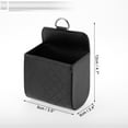 thumbnail image 4 of Unique Bargains Car Trash Can Hanging Car Air Vent Faux Leather Trash Bin 1 Pc Black, 4 of 7