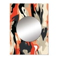 thumbnail image 2 of Designart "Essence of Tribal Camo I" Abstract Mirror Wall Decor - Modern Red Abstract Mirror Wall Art For Bathroom - 32" x 24" Inch, 2 of 5