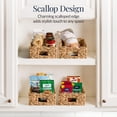 thumbnail image 3 of Best Choice Products 9x12 Scalloped Shelf Baskets, Woven Storage Bins, 4 Pack - Natural, 3 of 8
