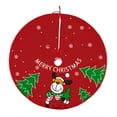 thumbnail image 2 of 2x Falda De árbol De Navidad Impresa Alfombra De árbol De Navidad Para Fiesta Interior Exterior Año Nuevo Alce 60cm, 2 of 8