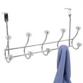 thumbnail image 3 of 5 Hook Over the Door Hanging Rack with Crystal Knobs,Chrome, 3 of 3
