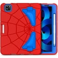 thumbnail image 2 of ELEHOLD for iPad Pro 11 inch Rugged Case, Cute Cartoon Kids Friendly Built-in Double Kickstand Full Protection Shockproof Children Case iPad Pro 11 2022/2021/2020/2018 & iPad Air 4th/5th,Red+Blue, 2 of 9