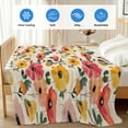 thumbnail image 4 of Spring Floral Cooling Blanket, Lightweight Breathable Summer Throw Blanket with Double Sided Cold Effect, Colorful Botanical Flowers Summer Picnic Beach Blankets Bed Sheet for Hot Sleepers 30"x40", 4 of 8