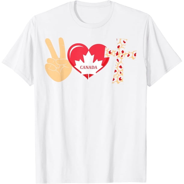 Peace Love Canada - Camiseta de Navidad para Navidad de Colombia británica