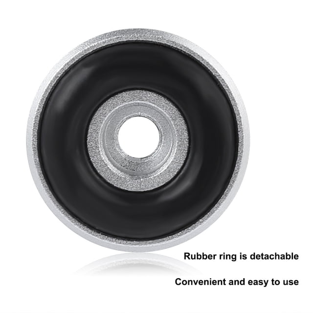 4PCS 20x8mm Aluminum Alloy Amplifier Feet, Shock Absorber Pads with Rubber Rings, Raises Amplifier Height for Real Stereo Surrounding Sound