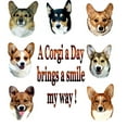 thumbnail image 3 of CafePress - A Corgi A Day Brings A Smil Women's Light Pajamas - Women's Short Sleeve Print T-Shirt and Pants Light Cotton Pajama Set, 3 of 7
