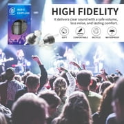 LYSIAN High Fidelity Concert Earplugs, 23dB Noise Reduction, Reusable Hearing Protection for Music Festivals, Raves & Loud Events, 2 Pairs, Blue/Black